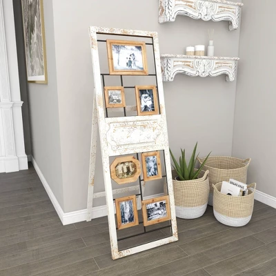 Wood 6 Slot Wall Photo Frame With Floor Stand Brown - Olivia & May - Image 9