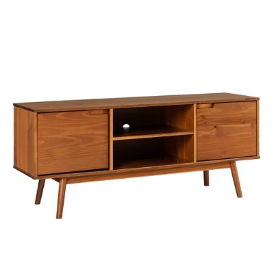 Solid Wood Mid-Century Modern TV Stand For TVs Up To 65" - Saracina Home - Image 14