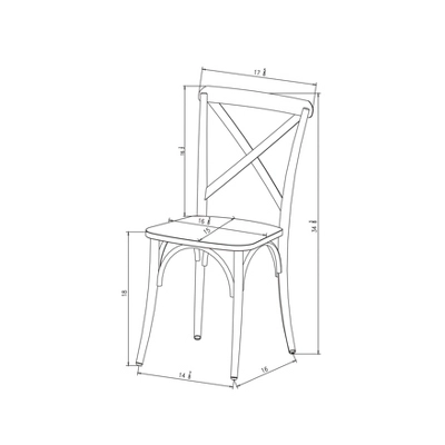 Set Of 2 Malden French Bistro Dining Chair Black - Threshold™ - Image 6