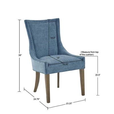 2pk Ultra Dining Side Chairs Blue - Madison Park - Image 9