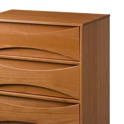 Mid-Century Modern Contoured 5 Drawer Chest Of Drawers - Saracina Home - Image 14