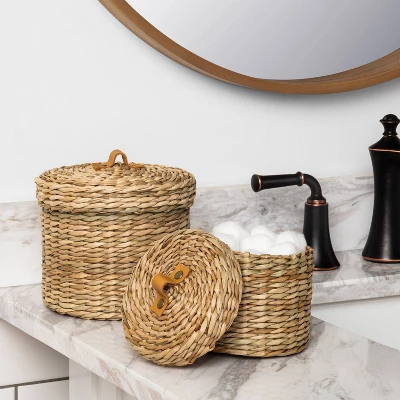 Woven Bath Storage Canister Beige - Hearth & Hand™ With Magnolia - Image 3