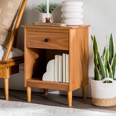 Stiva Classic Mid-Century Modern 1 Drawer Nightstand - Saracina Home - Image 13