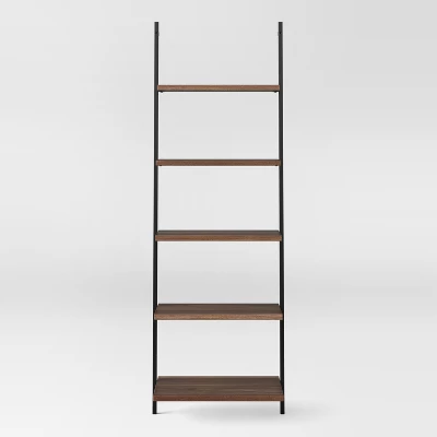 72" Loring 5 Shelf Leaning Bookshelf - Threshold™ - Image 6