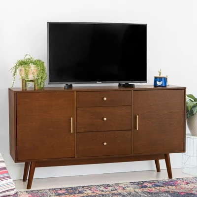 Mid-Century Modern Wood Console TV Stand For TVs Up To 65" - Saracina Home - Image 6