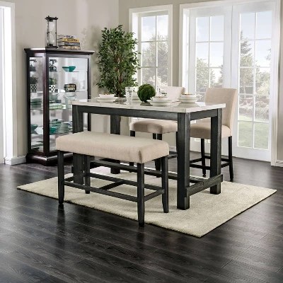 Norelo Rectangular Counter Height Table White - HOMES: Inside + Out - Image 2