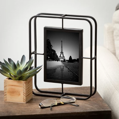 Sullivans Abstract Wire Tabletop Frame 10.25"H Black - Image 4
