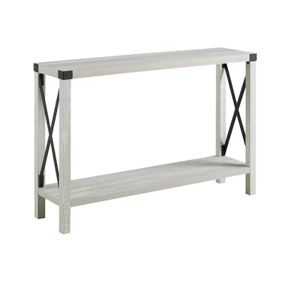 Sophie Rustic Industrial X Frame Entry Table - Saracina Home - Image 13