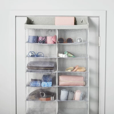 Over The Door 26 Shelf Mesh Shoe Organizer Light Gray - Brightroom™ - Image 2