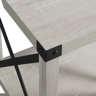 Sophie Rustic Industrial X Frame Side Table - Saracina Home - Image 5