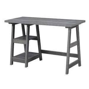 Designs2Go Trestle Desk With Shelves - Breighton Home - Image 4