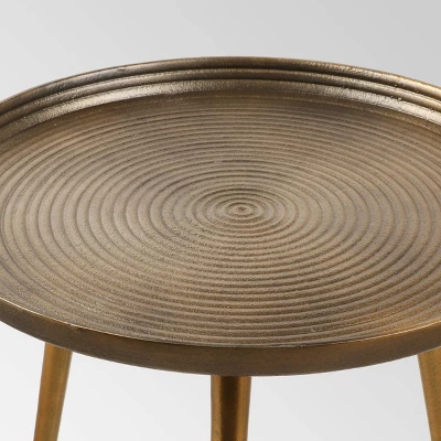 Everts Modern Accent Table Brass - Christopher Knight Home - Image 3