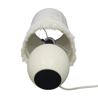 Small Table Lamp With Fringe Shade Off-White (Includes LED Light Bulb) - Opalhouse™ Designed With Jungalow™ - Image 9