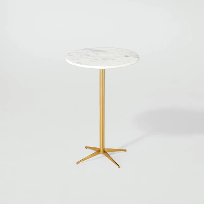 Marble Top Accent Side Table Brass/White - Hearth & Hand™ With Magnolia - Image 2