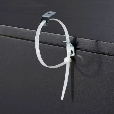 66" East Bluff Woven Cabinet Black - Threshold™ Designed With Studio McGee - Image 4