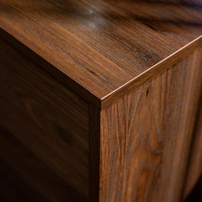 2 Door Mid-Century Modern Wood Storage TV Stand For TVs Up To 80" - Saracina Home - Image 7