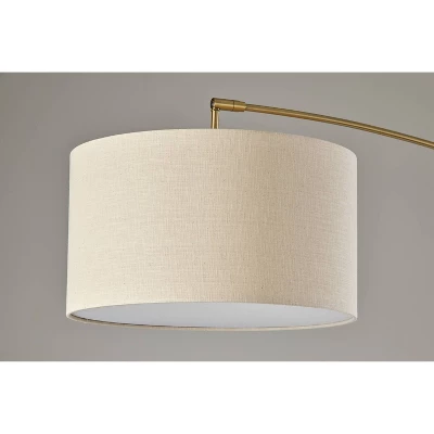 Adler Arc Floor Lamp Antique Brass - Adesso - Image 4