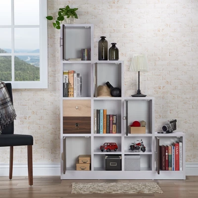 61.5" Hirsch Contemporary Bookcase White - HOMES: Inside + Out - Image 4