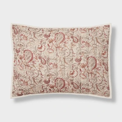 Voile Paisley Printed Quilt Sham Cream - Threshold™ - Image 3