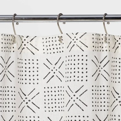 Shapes Shower Curtain White - Threshold™ - Image 3