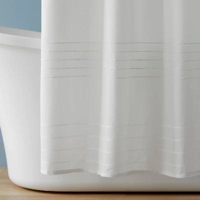 Boucle Stripe Shower Curtain Sour Cream - Hearth & Hand⢠With Magnolia