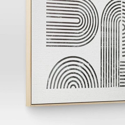 45" X 55" Line Art I Framed Kraft Wall Canvas - Threshold™ - Image 3