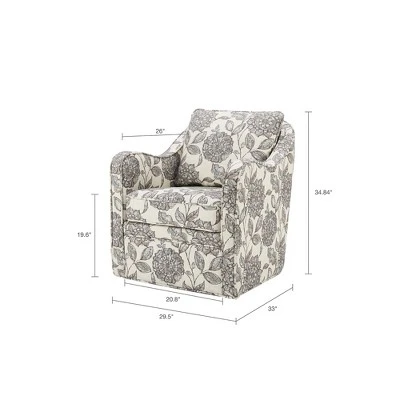 Mitchell Wide Seat Swivel Armchair - Madison Park - Image 6