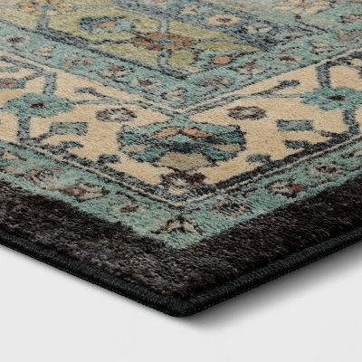 Distressed Geometric Tufted Area Rug Green - Threshold™ - Image 2