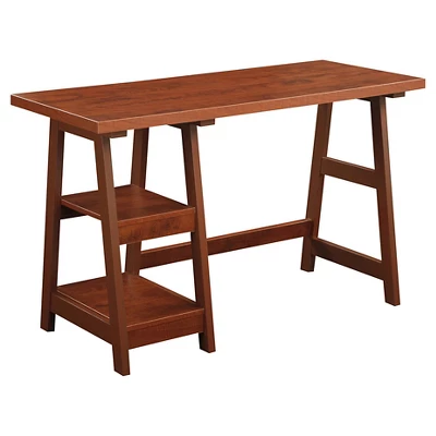 Designs2Go Trestle Desk With Shelves - Breighton Home - Image 8