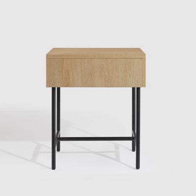 Modern Reeded 1 Drawer Side Table - Saracina Home - Image 4