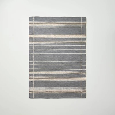 Wool Blend Variegated Stripe Area Rug Dark Gray - Hearth & Hand™ With Magnolia - Image 7