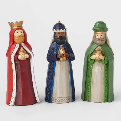 4pc Three Wise Men Decorative Figurine Set - Wondershop™ - Image 2