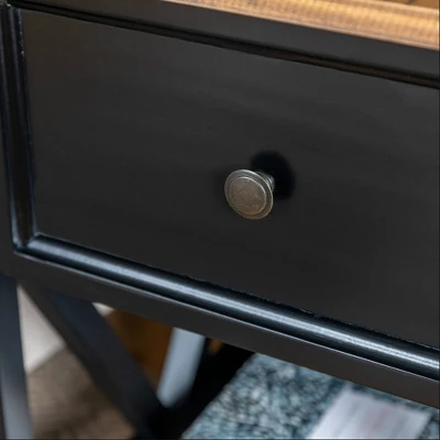 Set Of 2 Farmhouse Single Drawer V Frame Nightstands - Saracina Home - Image 7