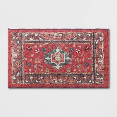Vintage Persian Medallion Kitchen Rug Red - Threshold™ - Image 4
