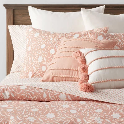 12pc Floral Boho Comforter & Sheets Set Terracotta Pink - Threshold™ - Image 10