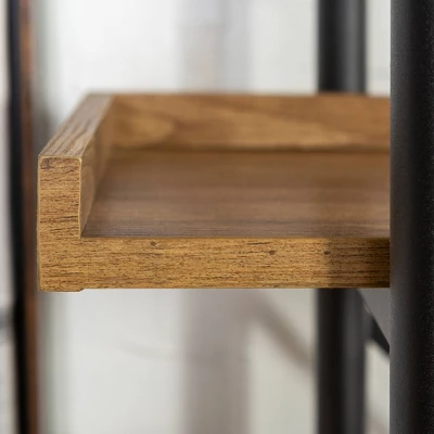 68" 5 Tray Shelf Urban Pipe X Back Bookshelf - Saracina Home - Image 5