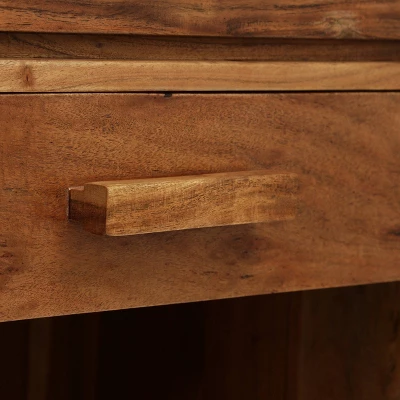 Wadley Boho Handcrafted Acacia Wood Nightstand Natural - Christopher Knight Home - Image 9