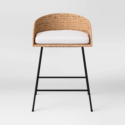 Landis Woven Backed Counter Height Barstool With Cushion - Threshold™ - Image 2