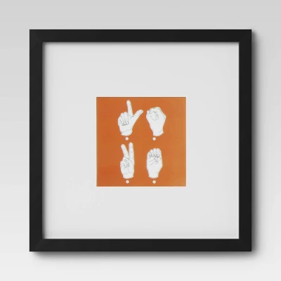 Set Of 9 Gallery Frame Set 10" X 10" Matted To 5" X 5" Black - Room Essentials™ - Image 9