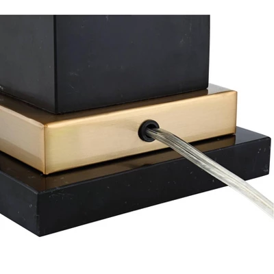 Barnes And Ivy Georgetown Traditional Desk Lamp 28 1/2" Tall Warm Brass With USB Charging Port Black Shade For Bedroom Living Room Bedside Office Kids - Image 6