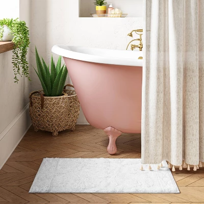 Floral Bath Rug True White - Opalhouse⢠- Image 2