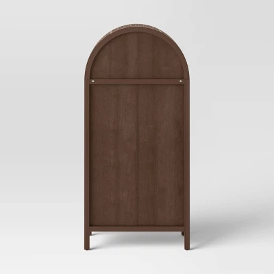Woven Arched Wood Cabinet - Threshold™ - Image 3