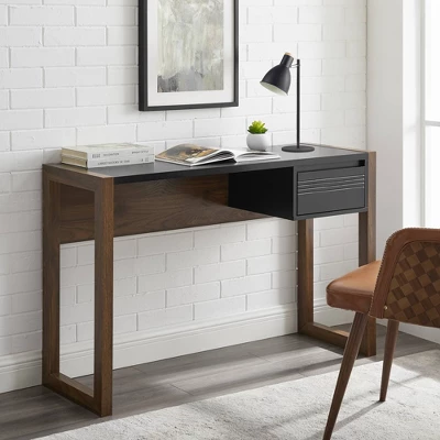 Claudine Chic Two-Tone Writing Desk With Grooved Drawer - Saracina Home - Image 2