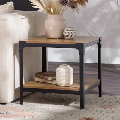 Set Of 2 Benny Urban Industrial Angle Iron Side Tables - Saracina Home - Image 10