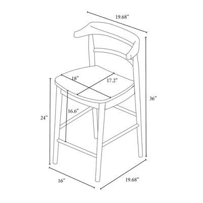 Kaysville Curved Back Wood Counter Height Barstool - Threshold™ Designed With Studio McGee - Image 6