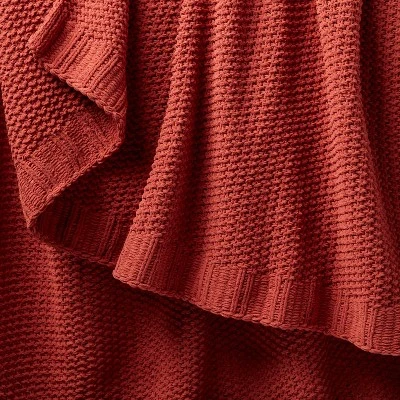 Solid Chenille Knit Throw Blanket - Threshold™ - Image 3